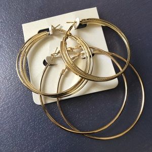 NWT Gold Hoop Earrings
